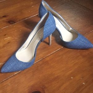 Jessica Simpson denim pumps